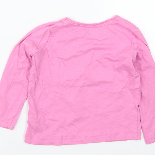 Primark Girls Pink Solid Cotton Top Pyjama Top Size 3-4 Years  Pullover - Magic Unicorn