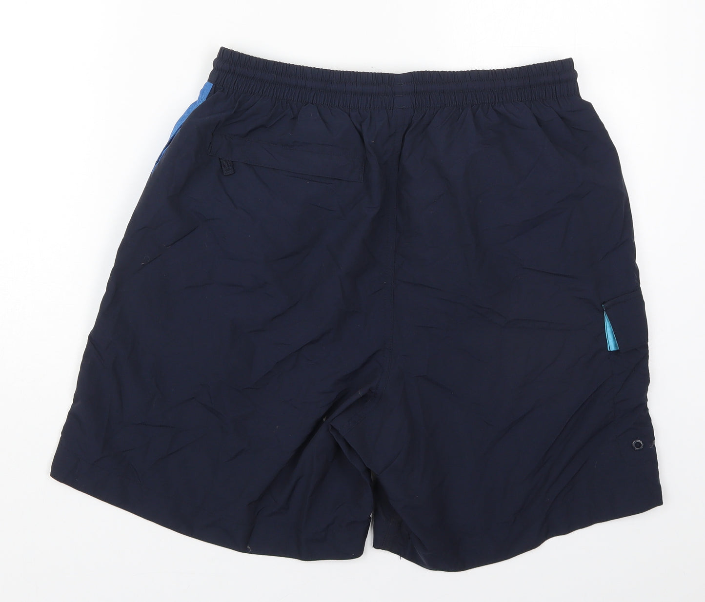 Nautica Mens Blue Striped Nylon Athletic Shorts Size M L6 in Regular Drawstring