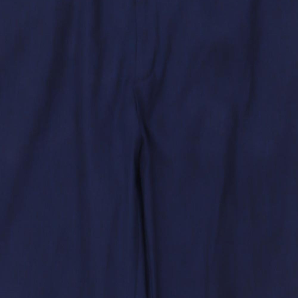 Matalan Mens Blue  Polyester Dress Pants Trousers Size 38 in L31 in Regular Zip
