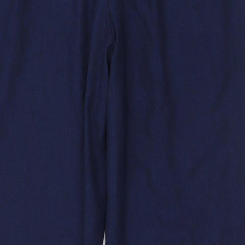 Matalan Mens Blue  Polyester Dress Pants Trousers Size 38 in L31 in Regular Zip