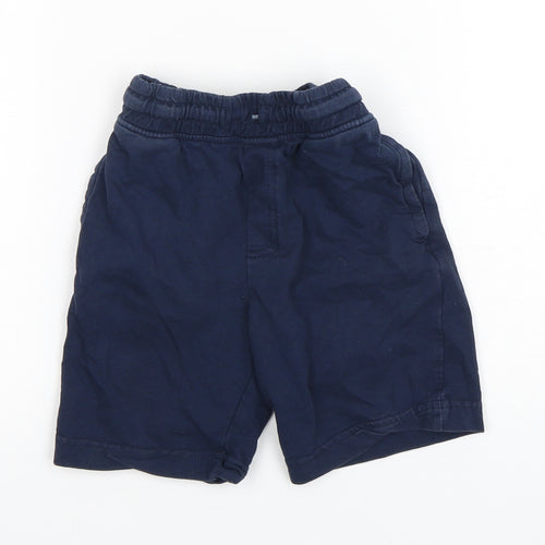 Pep & Co Boys Blue  Cotton Sweat Shorts Size 5-6 Years  Regular Drawstring