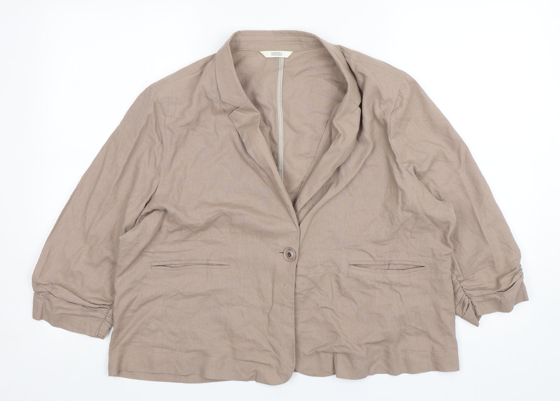 Ladies beige linen on sale jacket