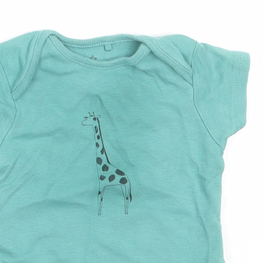 NEXT Girls Green  Cotton Babygrow One-Piece Size 0-3 Months   - Giraffe