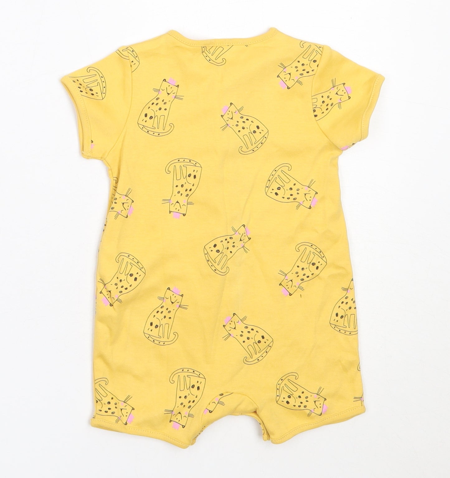 NEXT Girls Yellow  Cotton Babygrow One-Piece Size 0-3 Months