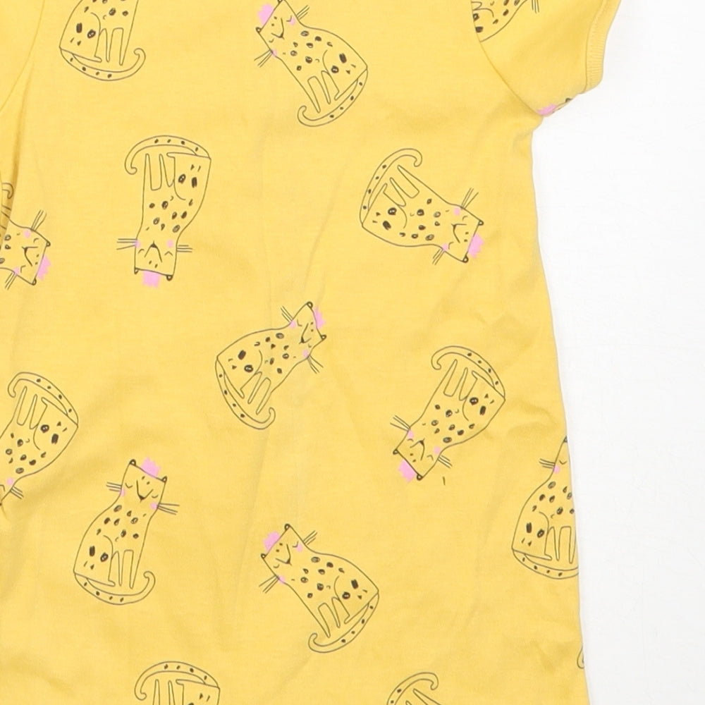 NEXT Girls Yellow  Cotton Babygrow One-Piece Size 0-3 Months