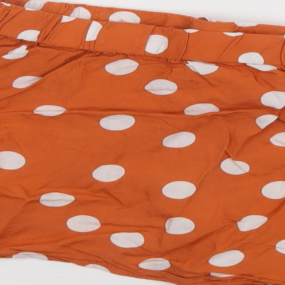 Primark Womens Brown Polka Dot Viscose  Robe & Gown Set Size M  Drawstring