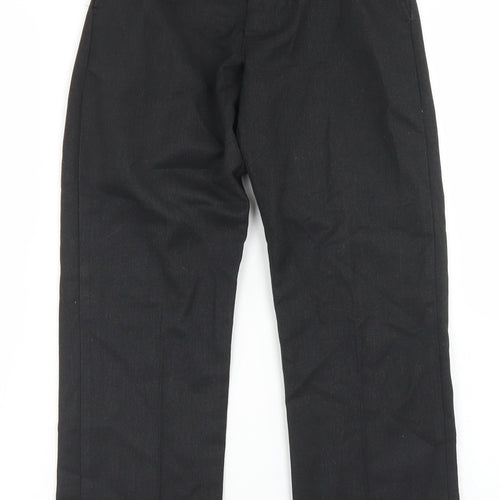 George Boys Grey  Polyester Dress Pants Trousers Size 8-9 Years  Regular Hook & Eye - School Wear