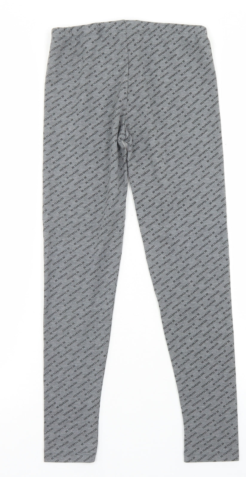 Primark Girls Grey Spotted Polyester Capri Trousers Size 8-9 Years  Regular  - Be Fearless