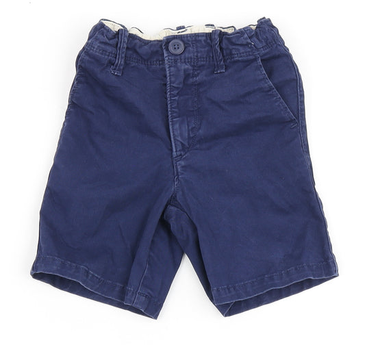 Gap Boys Blue  Polyester Chino Shorts Size 4 Years  Regular Zip