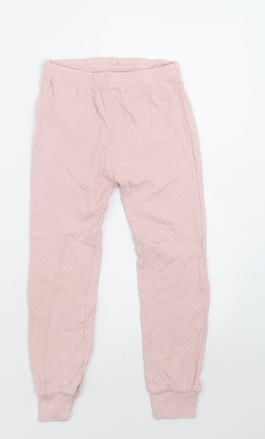 NEXT Girls Pink Polka Dot Cotton Cami Pyjama Pants Size 5-6 Years  Pullover