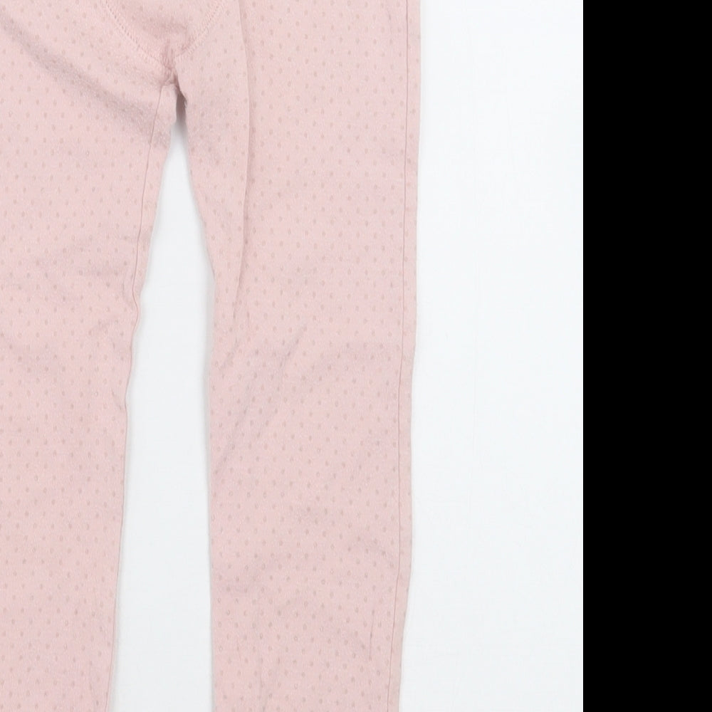 NEXT Girls Pink Polka Dot Cotton Cami Pyjama Pants Size 5-6 Years  Pullover