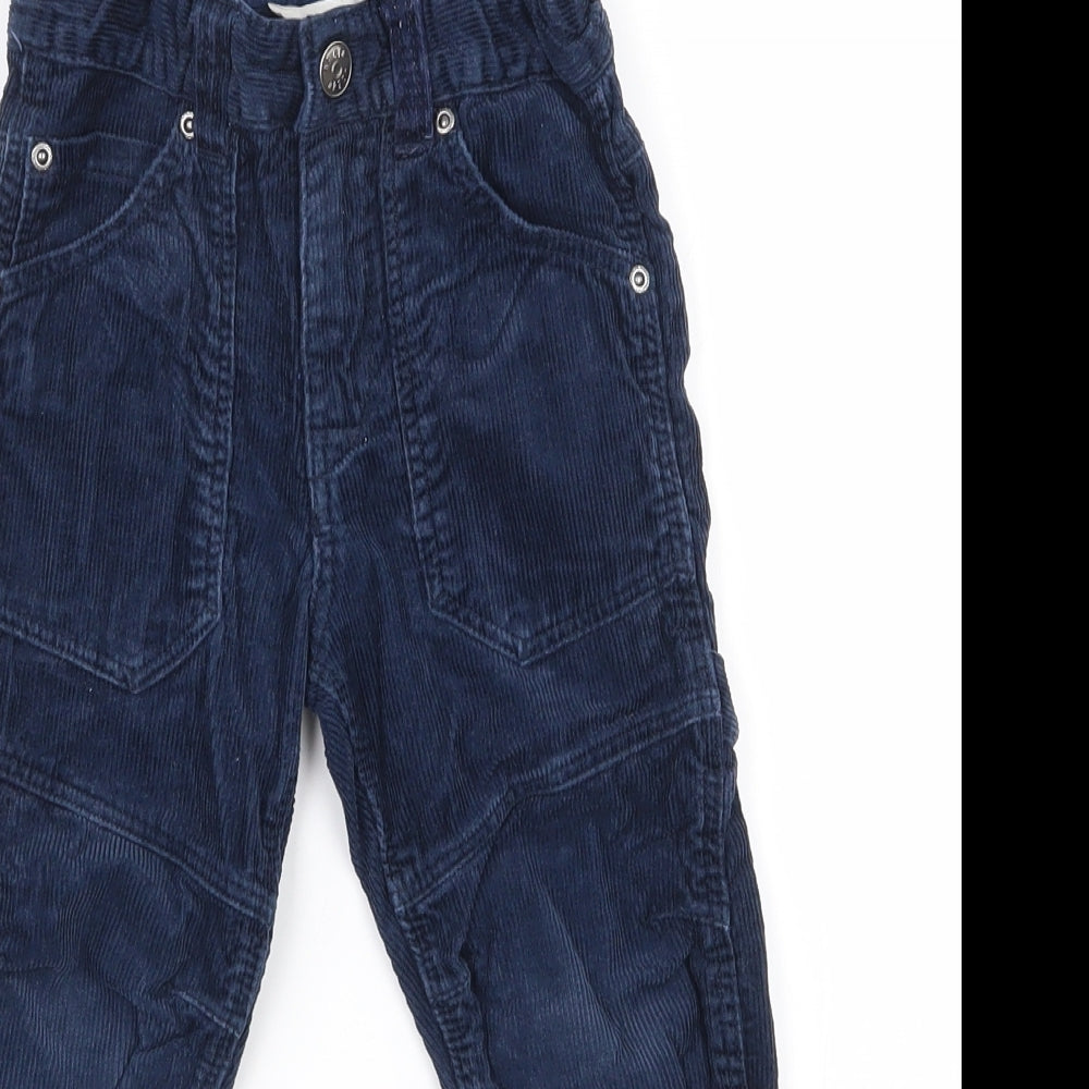 H&M Boys Blue  100% Cotton Straight Jeans Size 3-4 Years  Regular Zip