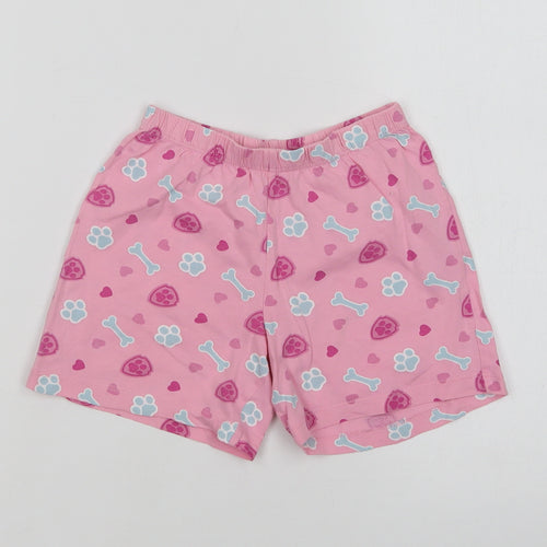 Nickelodeon Girls Pink Geometric Cotton  Sleep Shorts Size 5-6 Years   - Paw Print