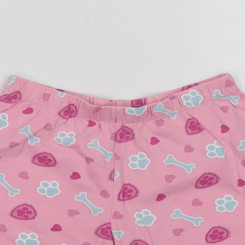 Nickelodeon Girls Pink Geometric Cotton  Sleep Shorts Size 5-6 Years   - Paw Print