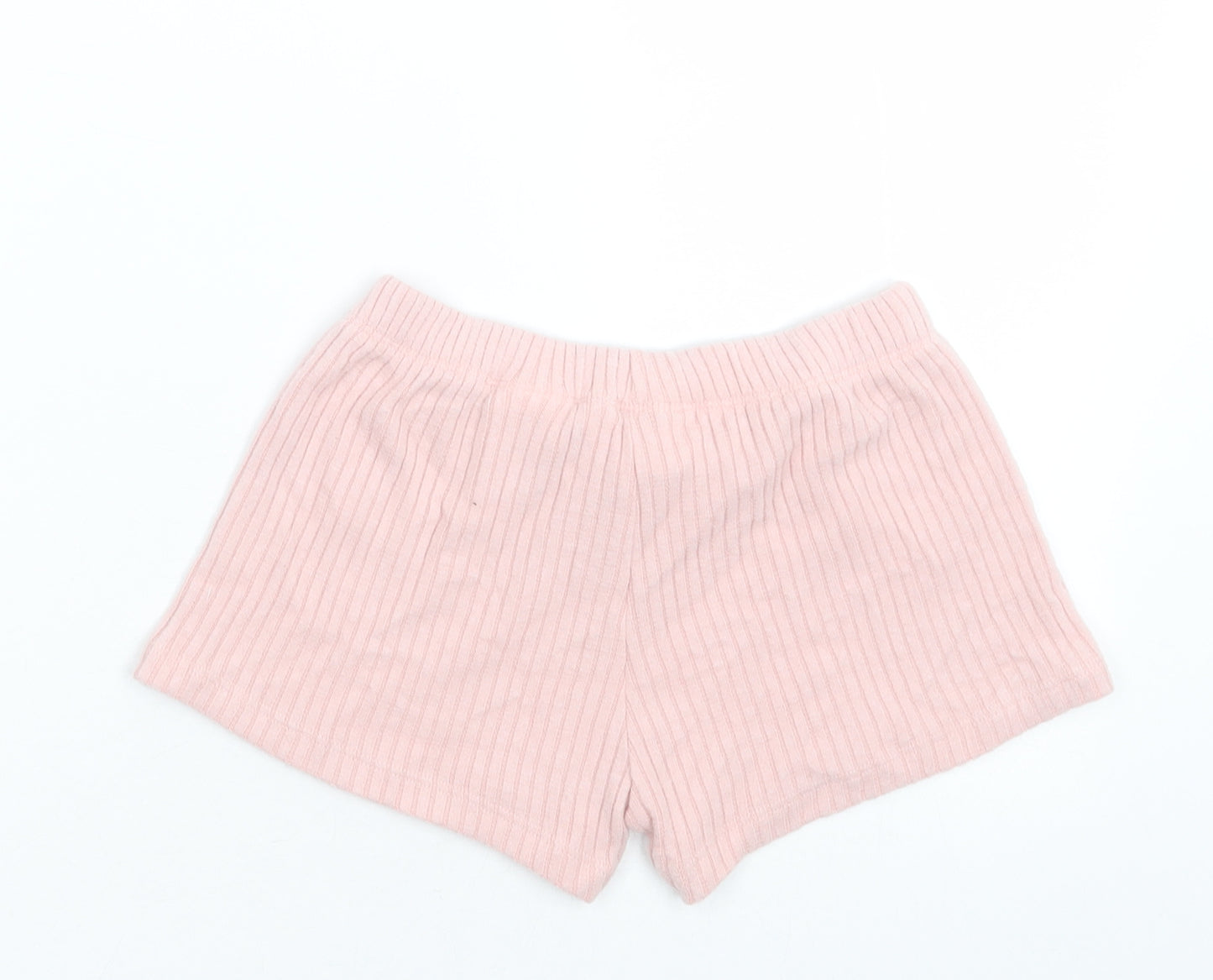 H&M Girls Pink  Viscose Sweat Shorts Size 4-5 Years  Regular Tie
