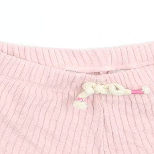 H&M Girls Pink  Viscose Sweat Shorts Size 4-5 Years  Regular Tie
