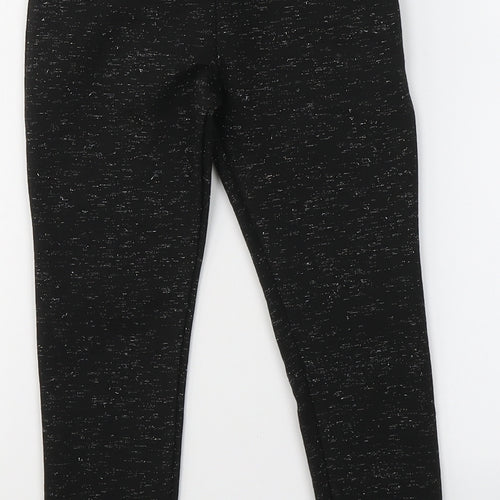 Dunnes Stores Girls Black  Polyester Jegging Trousers Size 6 Years  Regular  - Sparkle