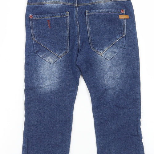 name it Boys Blue  Cotton Straight Jeans Size 2-3 Years  Regular Drawstring