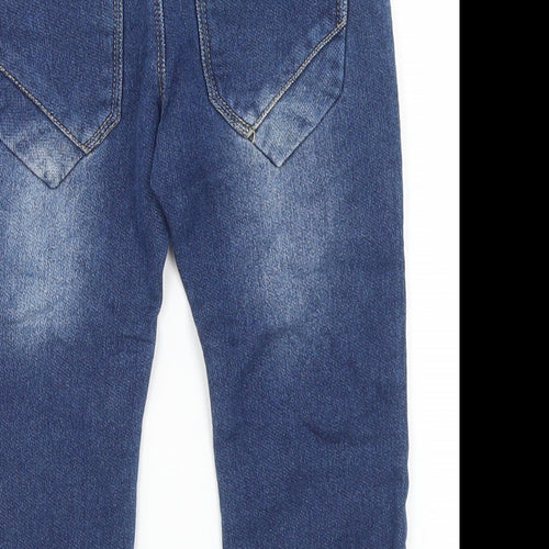 name it Boys Blue  Cotton Straight Jeans Size 2-3 Years  Regular Drawstring