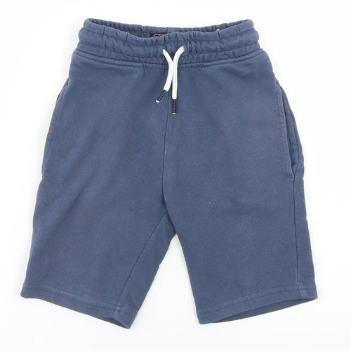 NEXT Boys Blue  Cotton Sweat Shorts Size 6 Years  Regular Drawstring