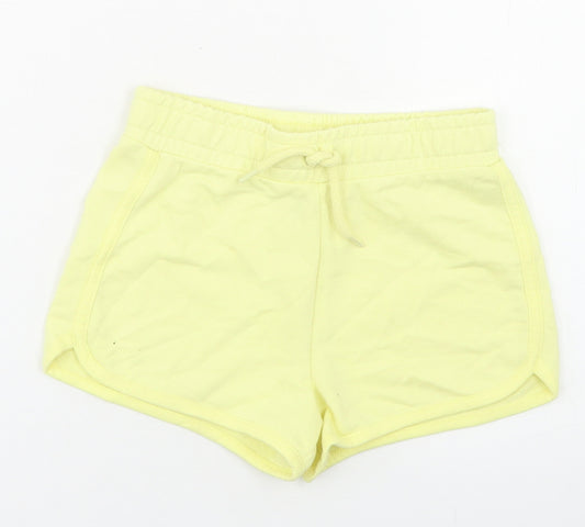 Dunnes Stores Girls Yellow  Cotton Sweat Shorts Size 6-7 Years  Regular