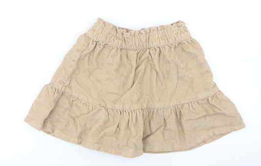 F&F Girls Brown  Cotton Flare Skirt Size 5-6 Years  Regular