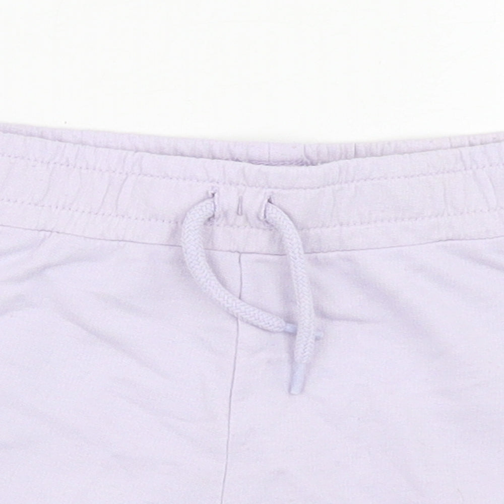 Dunnes Stores Girls Purple  Cotton Sweat Shorts Size 6-7 Years  Regular