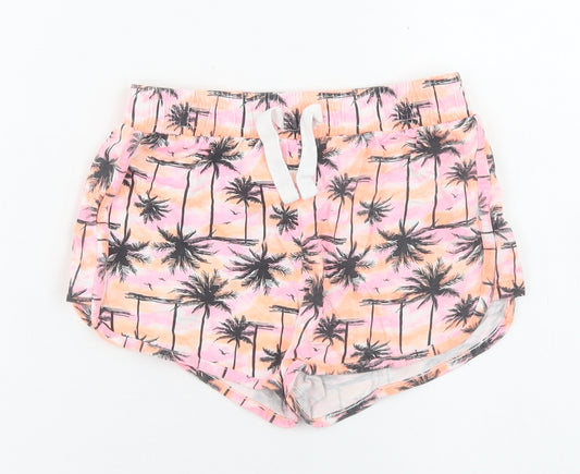 Dunnes Stores Girls Pink  Cotton Sweat Shorts Size 8-9 Years  Regular Drawstring