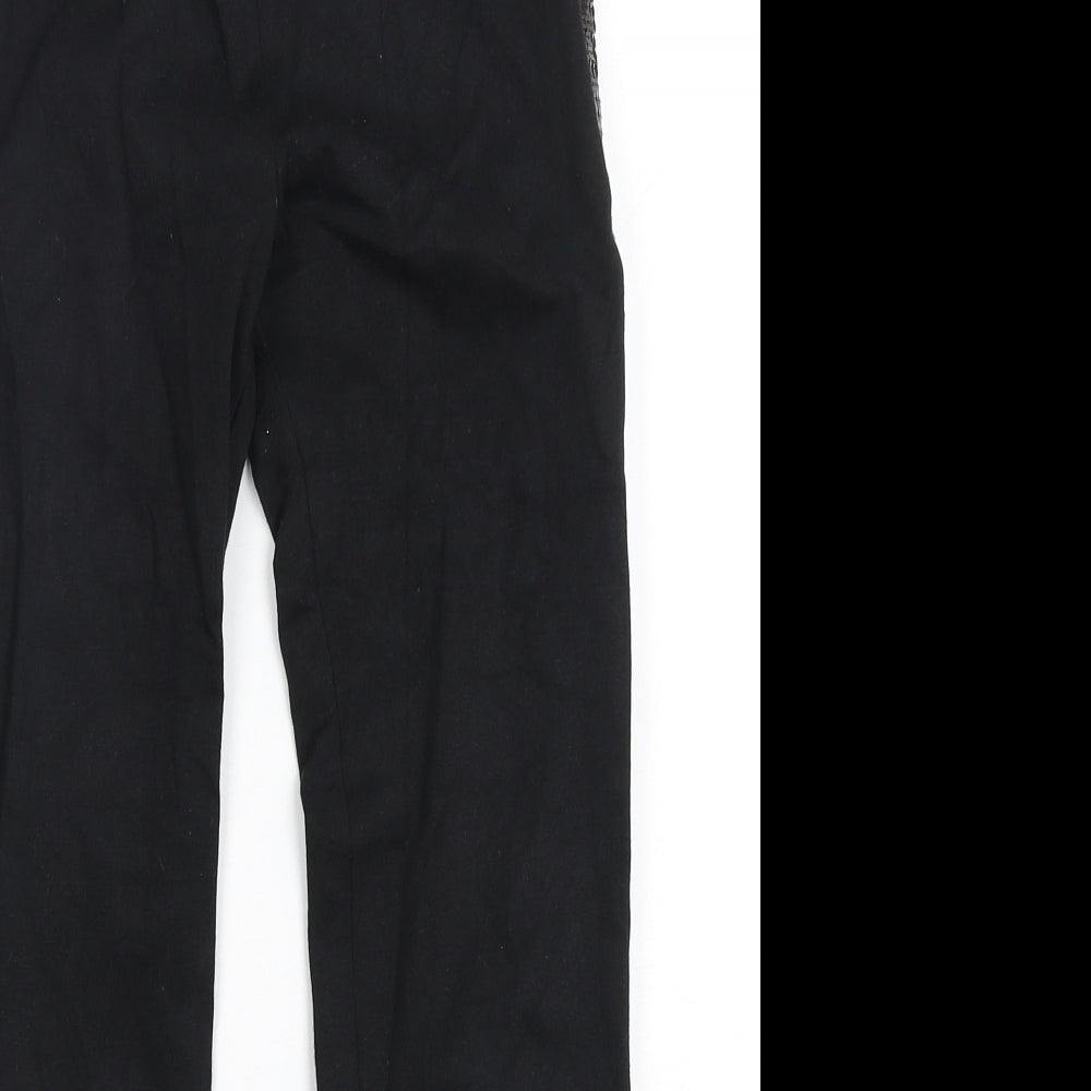 Gap Girls Black  Cotton Capri Trousers Size 12 Years  Regular Zip