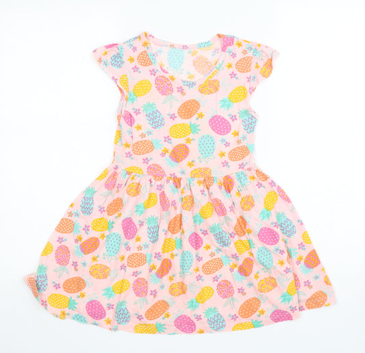 St Bernard  Girls Multicoloured Spotted Cotton A-Line  Size 9 Years  Round Neck