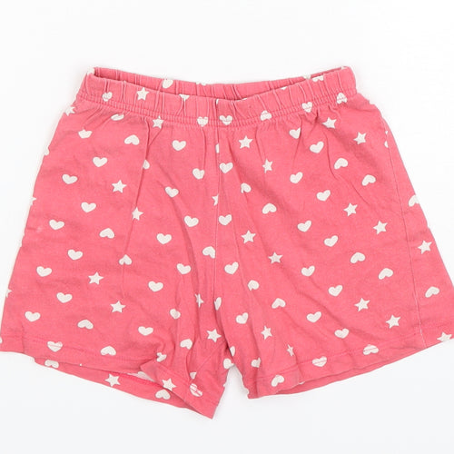 George Girls Pink Polka Dot Cotton  Sleep Shorts Size 4-5 Years  Pullover