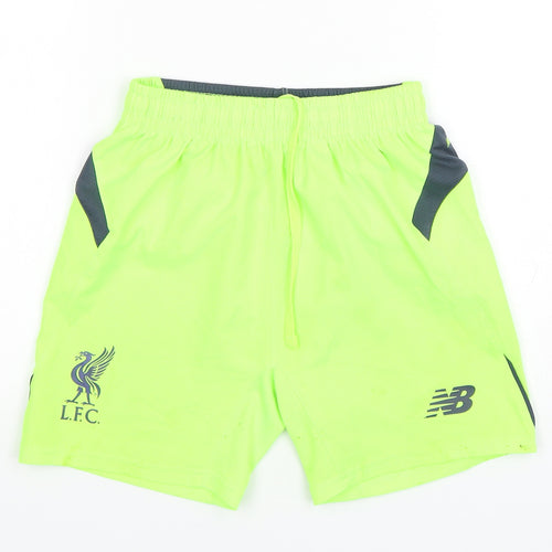 New Balance  Boys Green  Polyester Sweat Shorts Size 9 Years  Regular  - Liverpool FC