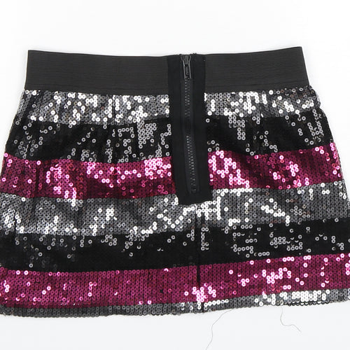 New Look Girls Multicoloured Striped Polyester Mini Skirt Size 12-13 Years  Regular
