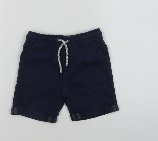 Pep & Co Boys Blue  Cotton Sweat Shorts Size 2-3 Years  Regular Drawstring