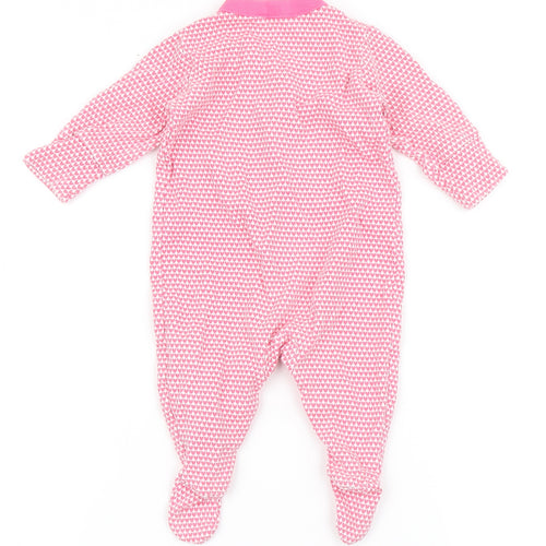 NEXT Girls Pink  100% Cotton Babygrow One-Piece Size 0-3 Months  Snap - Love Hearts