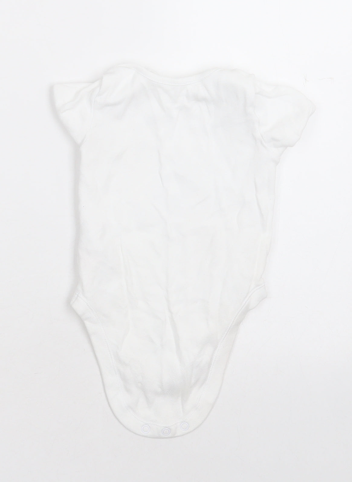 F&F Baby White  Cotton Babygrow One-Piece Size 9-12 Months  Button