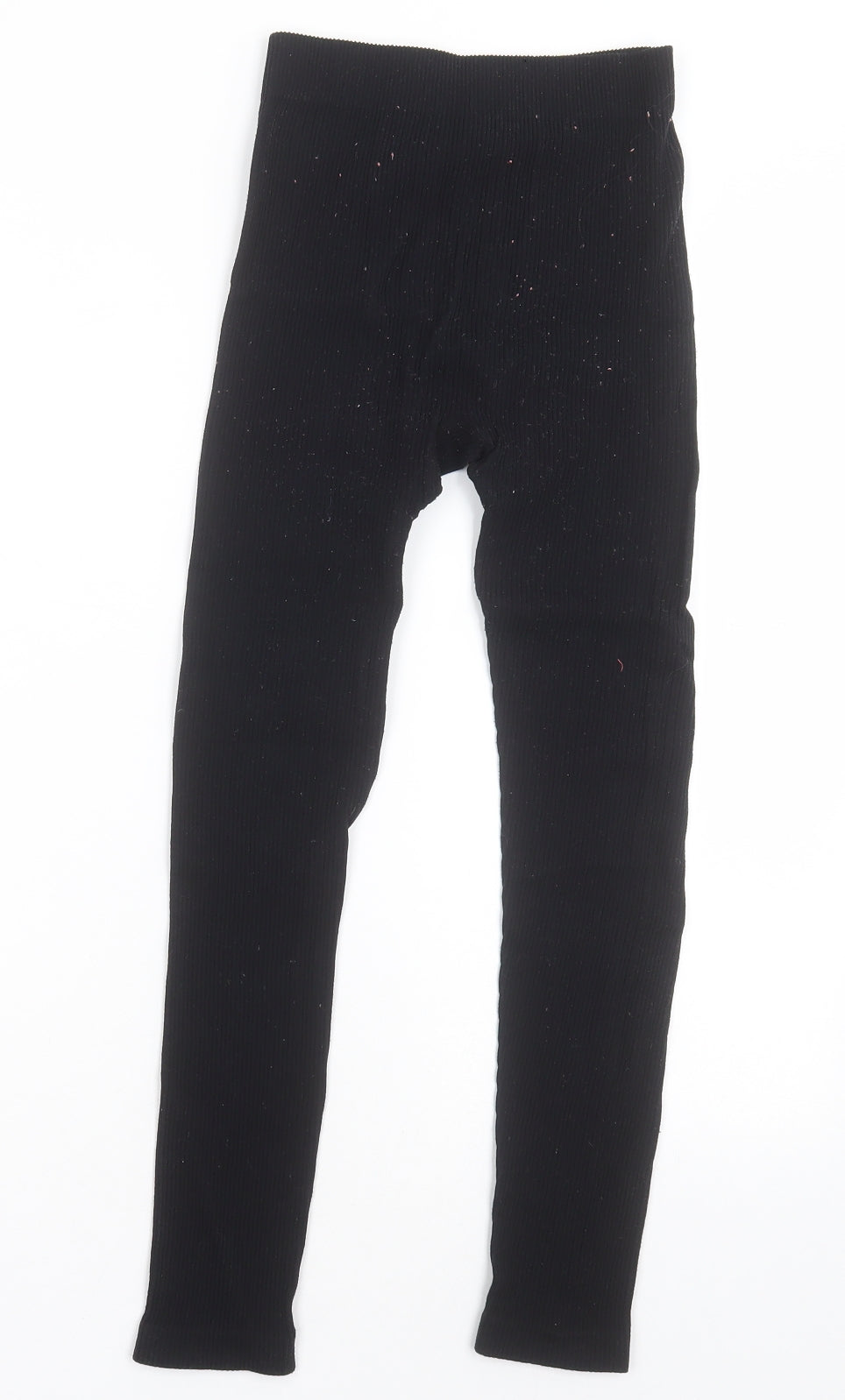 Dunnes Stores Womens Black Nylon Capri Leggings Size 6 L26 in - ribbed  fabric