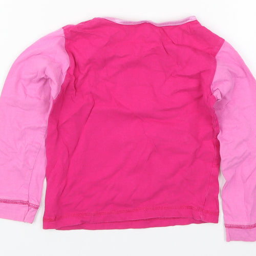 Preworn Girls Pink Solid Cotton Top Pyjama Top Size 2-3 Years  Pullover - Teletubbies