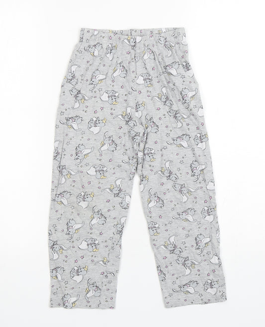 Avon Girls Grey Geometric Cotton  Pyjama Pants Size 5-6 Years   - Dumbo