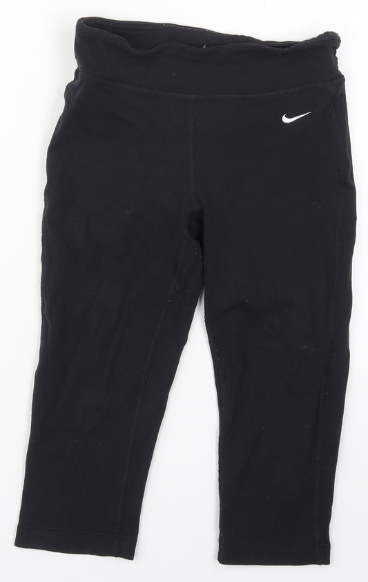 Nike Womens Black  Nylon Cropped Leggings Size XS L15 in Regular