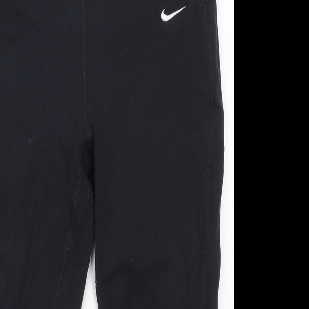 Nike Womens Black  Nylon Cropped Leggings Size XS L15 in Regular