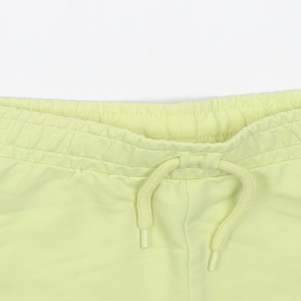 Dunnes Stores Girls Yellow  Polyester Sweat Shorts Size 6-7 Years  Regular Tie
