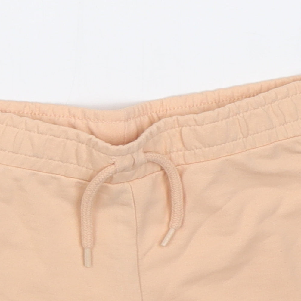 Dunnes Stores Girls Orange  Polyester Sweat Shorts Size 6-7 Years  Regular Tie