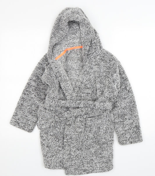Preworn Boys Grey Solid Polyester  Gown Size 8-9 Years