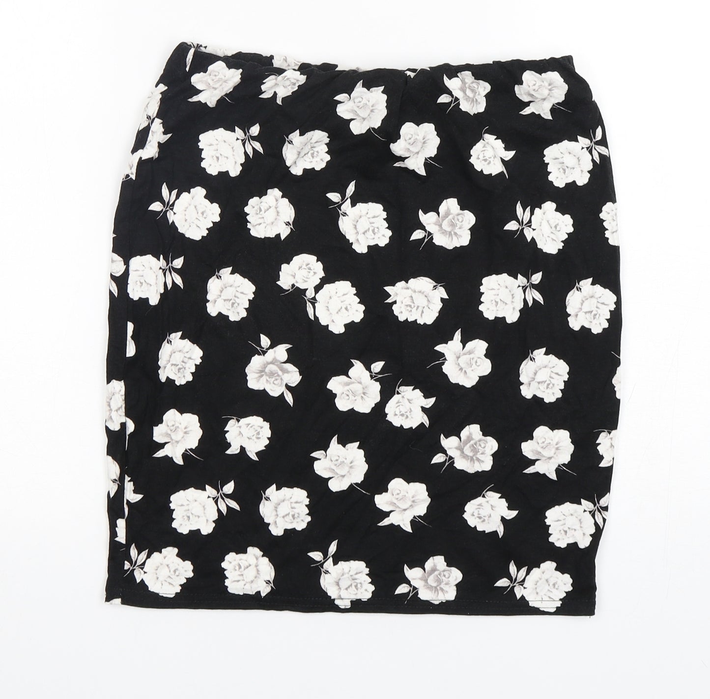 New Look Girls Black Floral Polyester Mini Skirt Size 12-13 Years  Regular