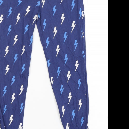 F&F Boys Blue Spotted Cotton  Pyjama Pants Size 7-8 Years