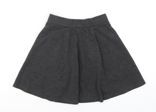 George Girls Grey  Polyester A-Line Skirt Size 6-7 Years  Regular