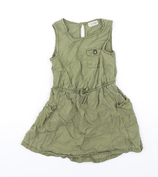 NEXT Girls Green  Lyocell A-Line  Size 5 Years  Round Neck