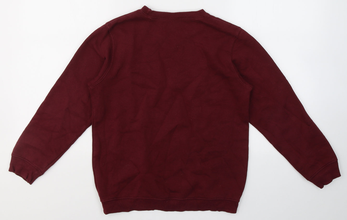 School Wear Boys Red Round Neck  Cotton Pullover Jumper Size 10-11 Years