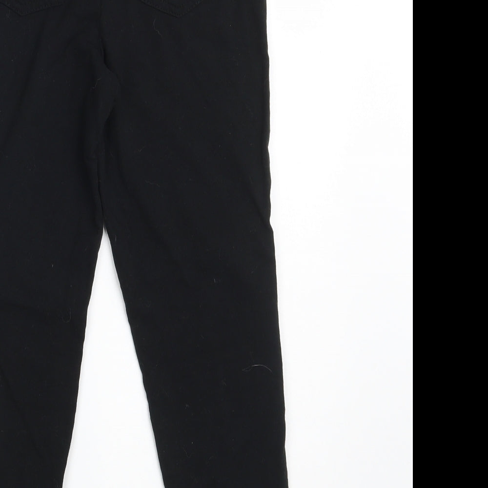 Matalan Girls Black  Cotton Jogger Trousers Size 9 Months L20 in Slim  - Leggings